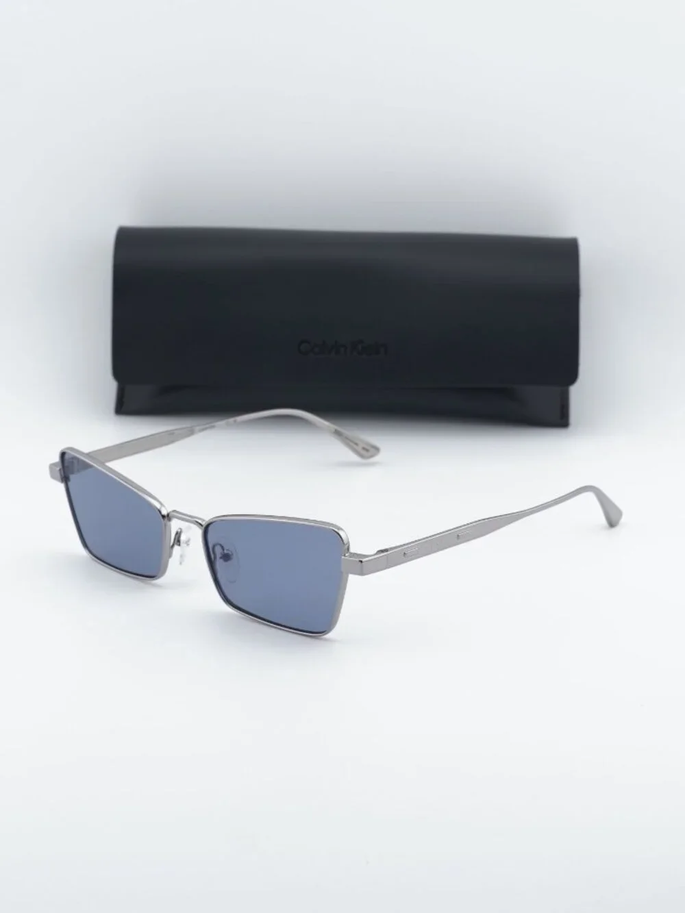 Calvin Klein CK24110S 014 Women Butterfly Sunglasses - Gunmetal / Blue
